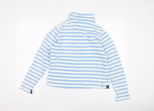 Lighthouse Women's Blue Striped Pullover Sweatshirt, Size 8