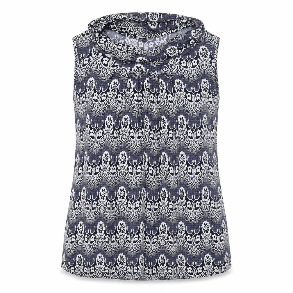 Front view of Samya Women's Multicoloured Floral Sleeveless Top