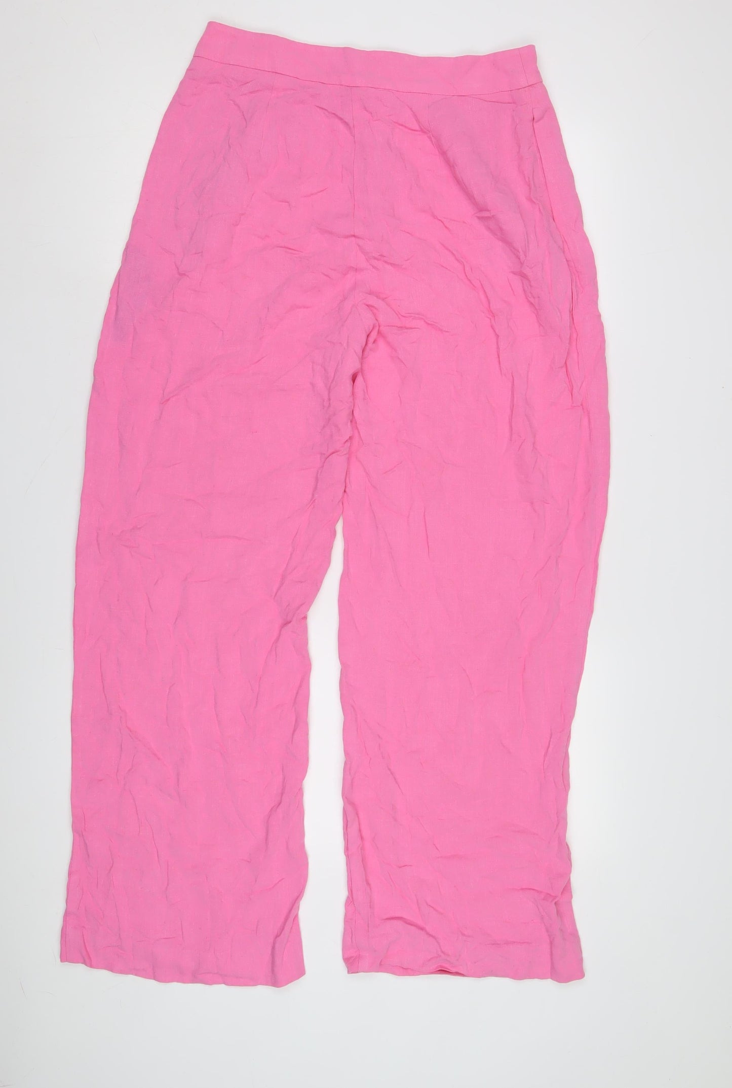 ASOS Women's Pink Linen Trousers - Size 12