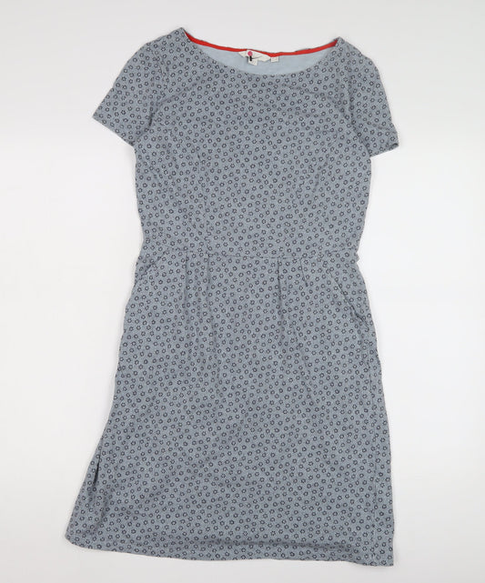 Boden Women's Blue Floral Shift Dress UK 8P