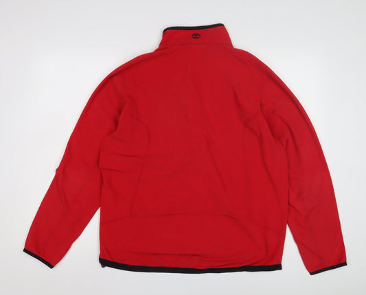 Timberland Red Men's Slim Fit Fleece Sweatshirt L