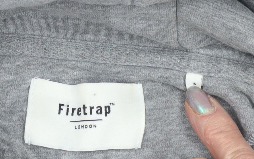 Firetrap Men's Grey Pullover Hoodie - Size S