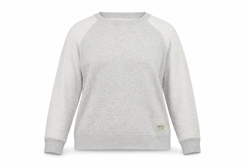 Womens UK 12 Regular Jack Wills Grey Pullover Sweatshirt