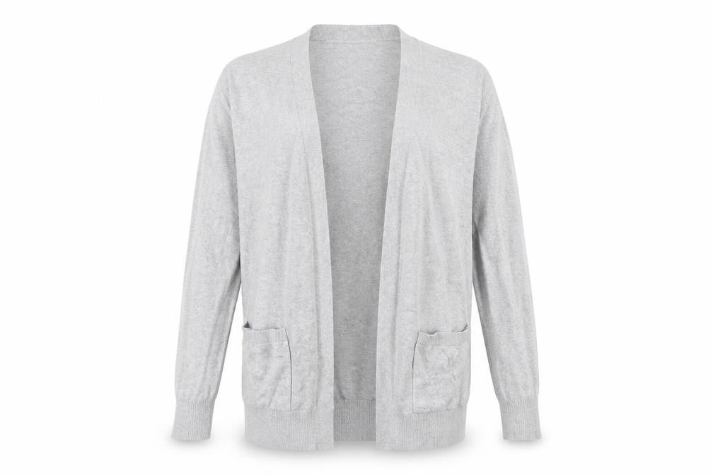 Marks and Spencer Grey Women's Open Front Cardigan, Size 10, Cotton