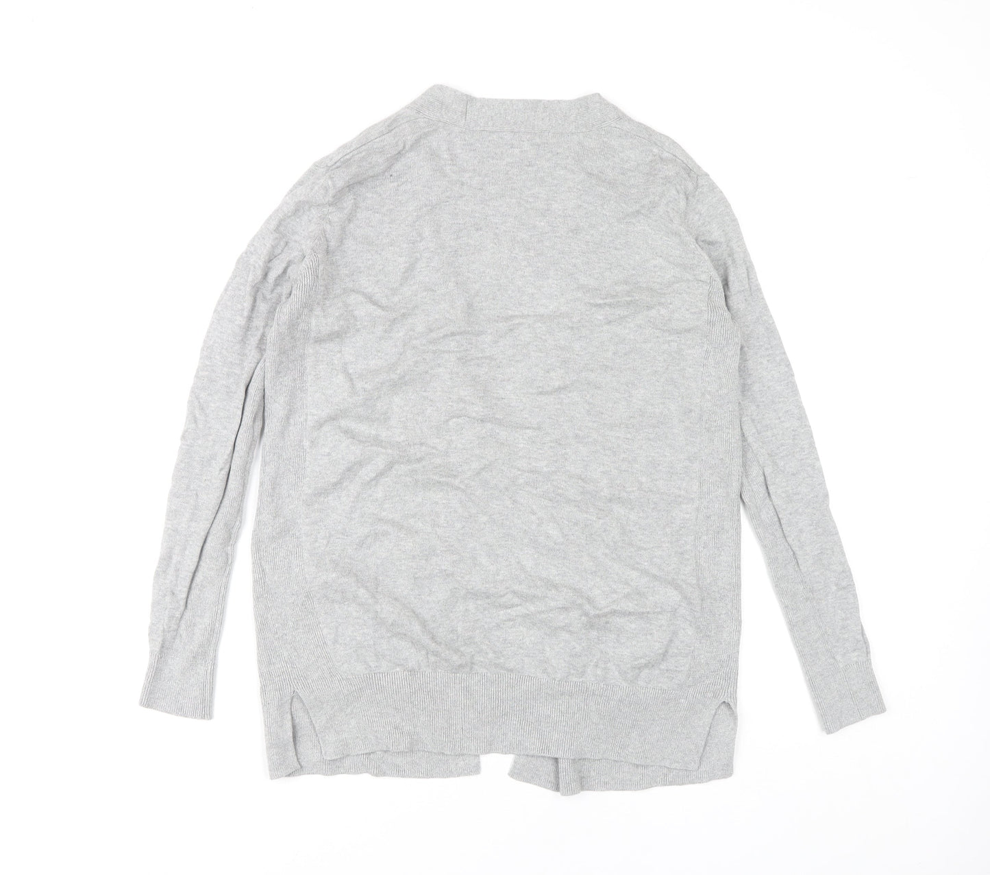 Marks and Spencer Grey Women's Open Front Cardigan, Size 10, Cotton