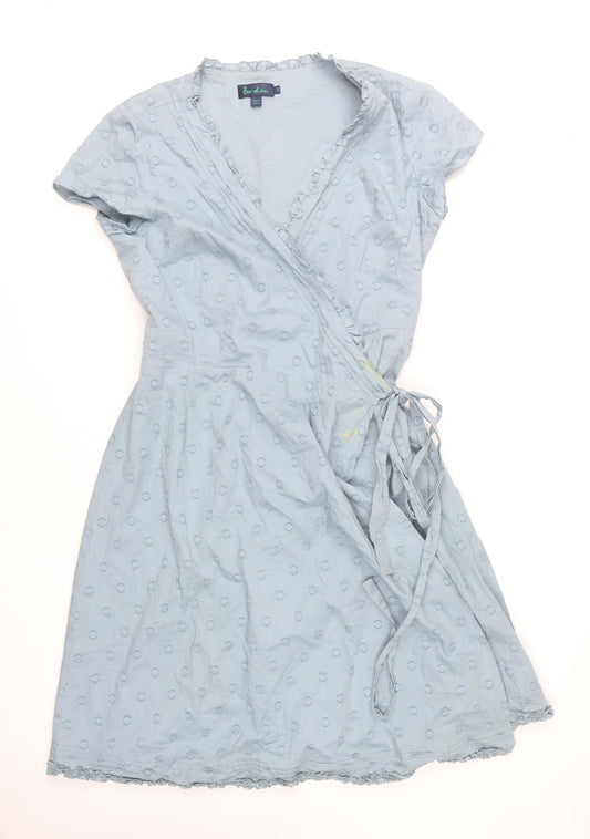 Boden Women's Blue Wrap Dress Size 16