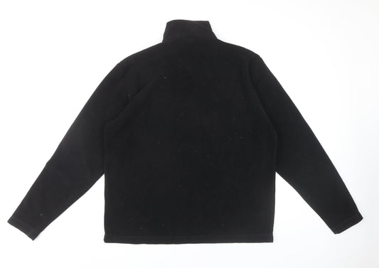 Campri Men's Black Pullover Fleece, Size L, Outdoor Essential