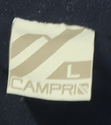 Campri Men's Black Pullover Fleece, Size L, Outdoor Essential