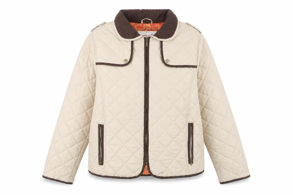 Tayberry Women's Beige Quilted Jacket XL