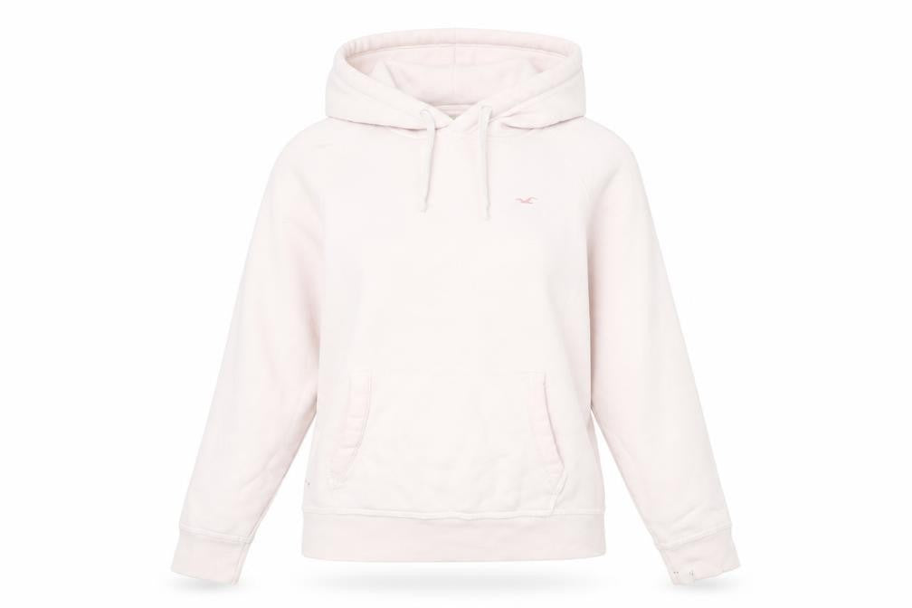 Womens UK M Regular Hollister Beige Pullover Hoodie