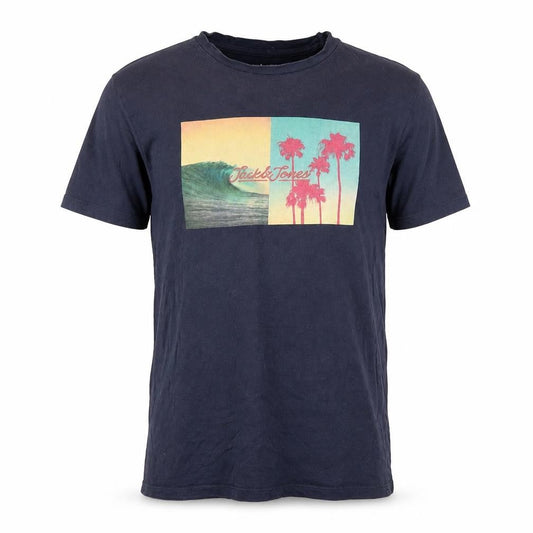 Mens UK Size S JACK & JONES Blue  Cotton T-Shirt
