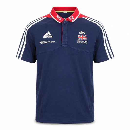Adidas Men's Blue Cycling Polo Shirt, Medium