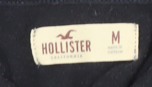 Hollister Women's Black 3/4 Sleeve Button-Up Shirt M