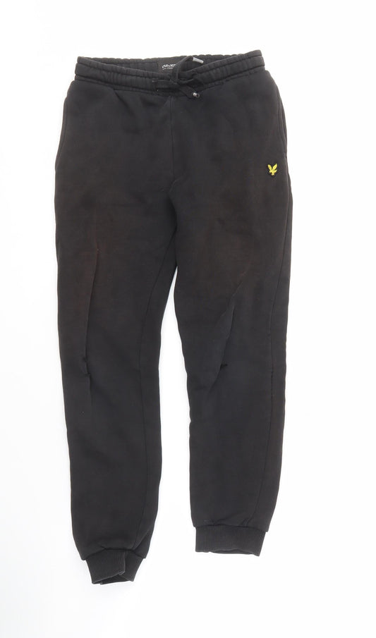 Lyle & Scott Boys Black Jogger Trousers 10-11 Years