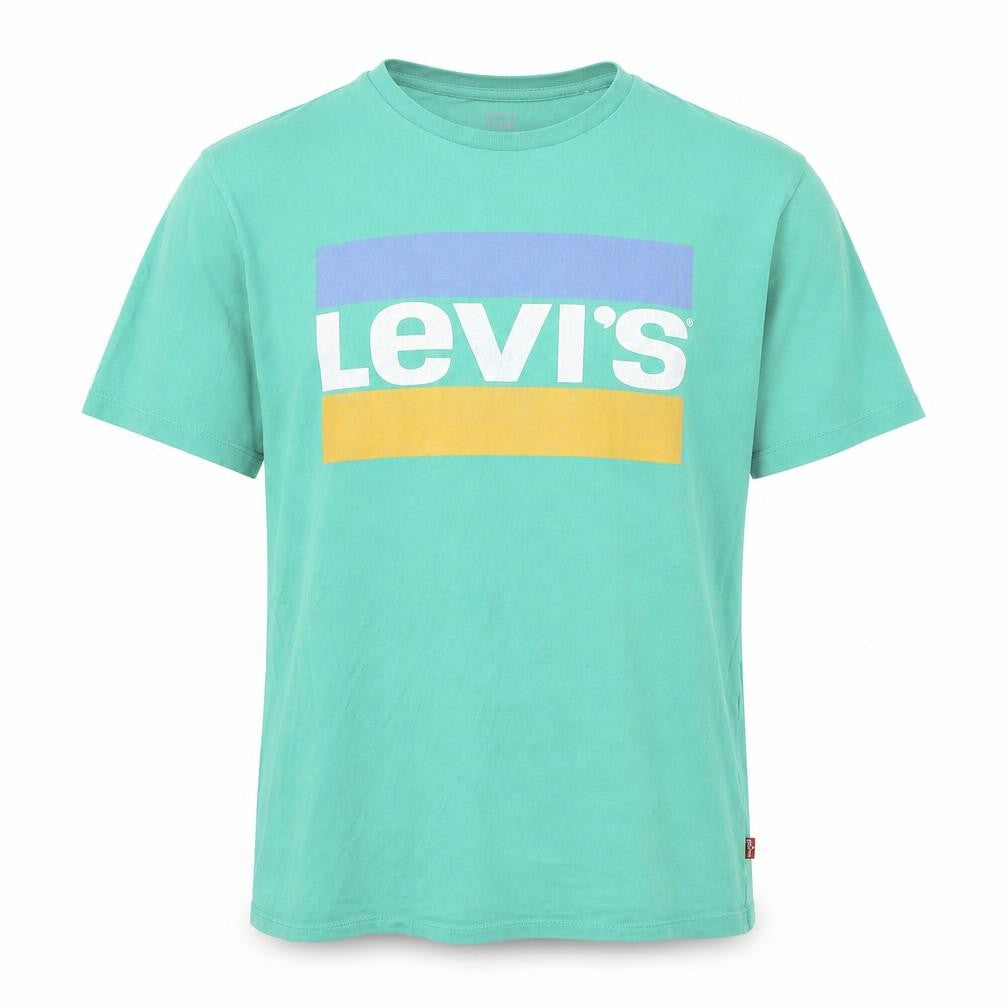 Mens UK Size S Levi's Green  Cotton T-Shirt