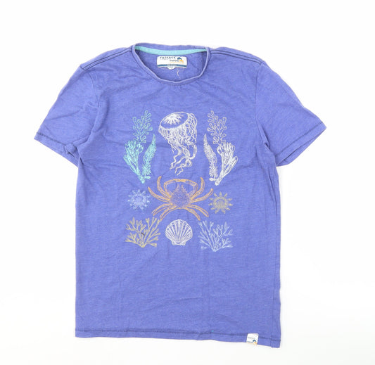 FatFace Men's Blue Graphic T-Shirt Size S
