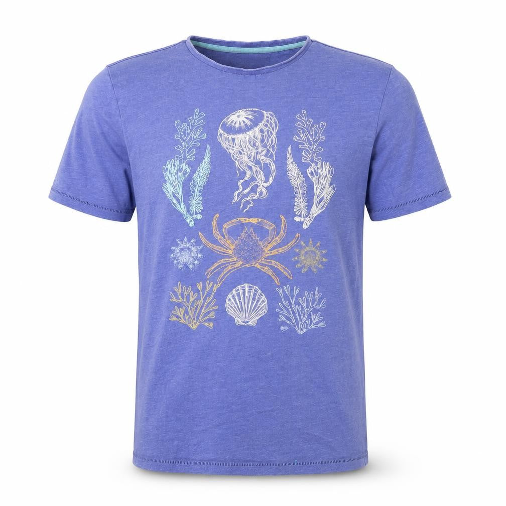 Mens UK Size S FatFace Blue  Cotton Blend T-Shirt
