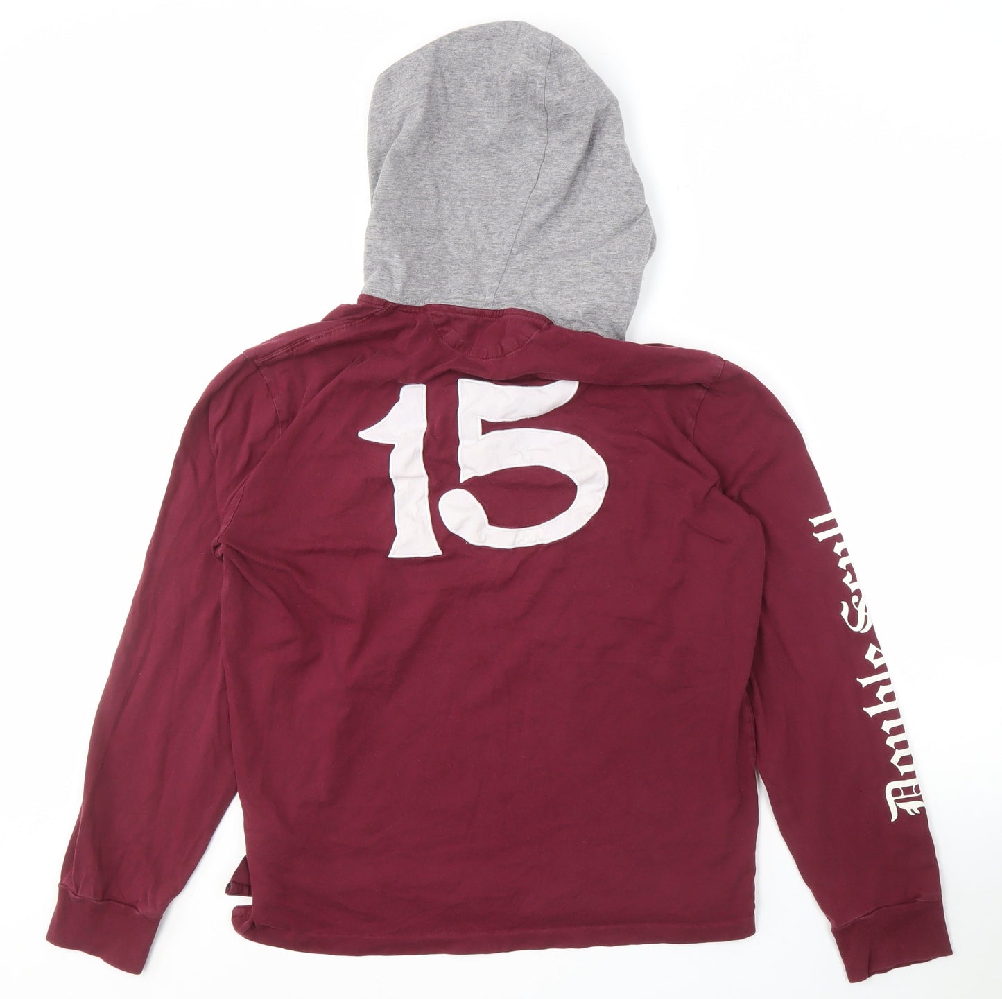 Ralph Lauren Men's Red Henley Hoodie M