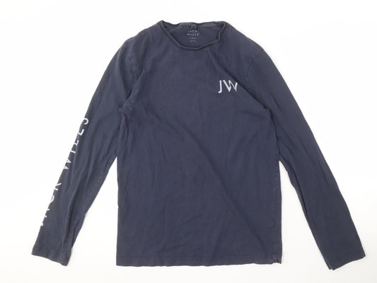 Jack Wills Men's Navy Long Sleeve T-Shirt XS