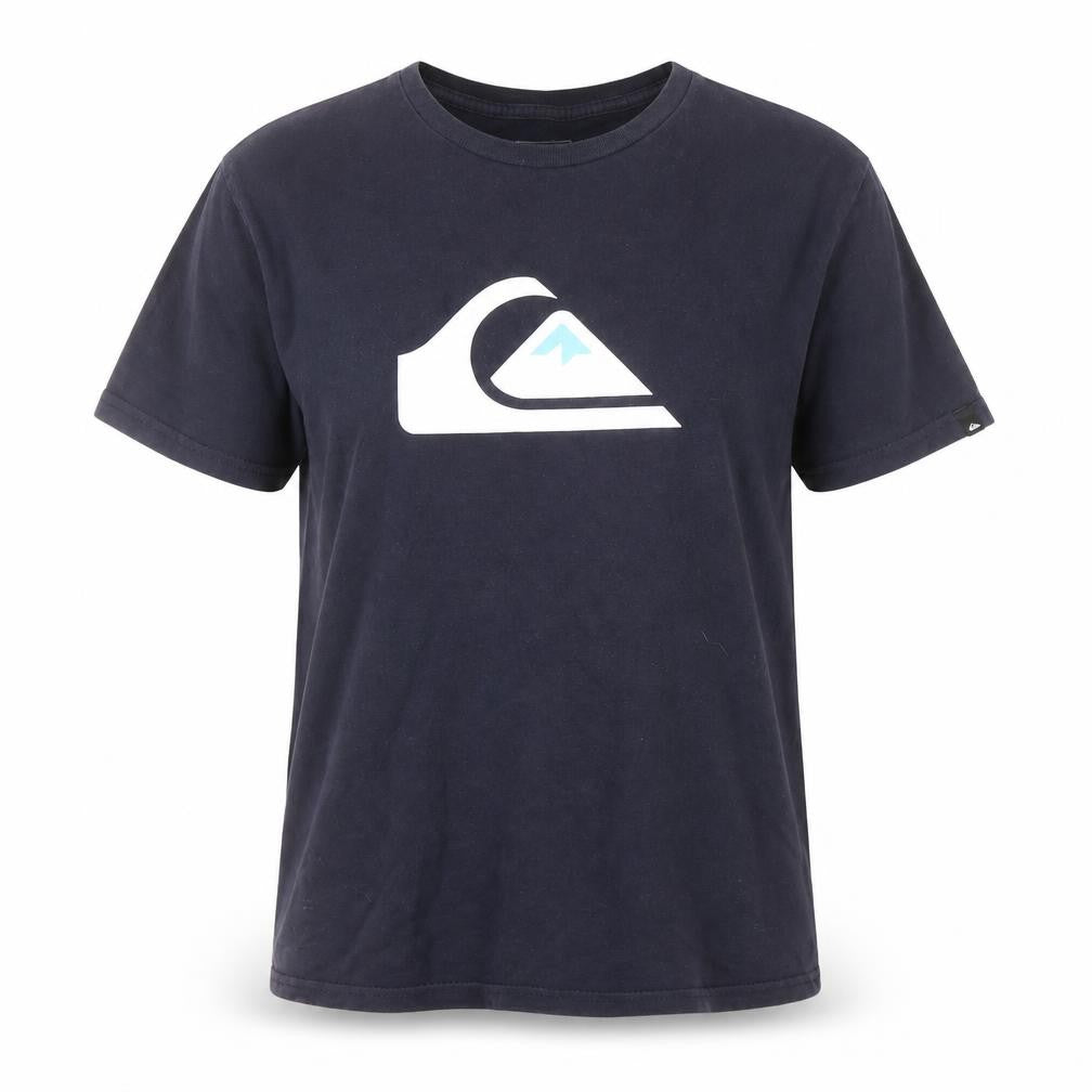 Unisex Adultss UK Size 4 Quiksilver Black 100% Cotton T-Shirt