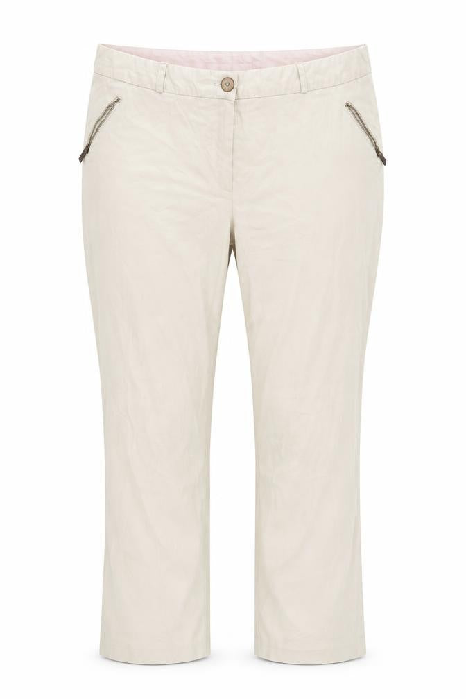 Laura Ashley Women's Beige Cotton Trousers Size 18