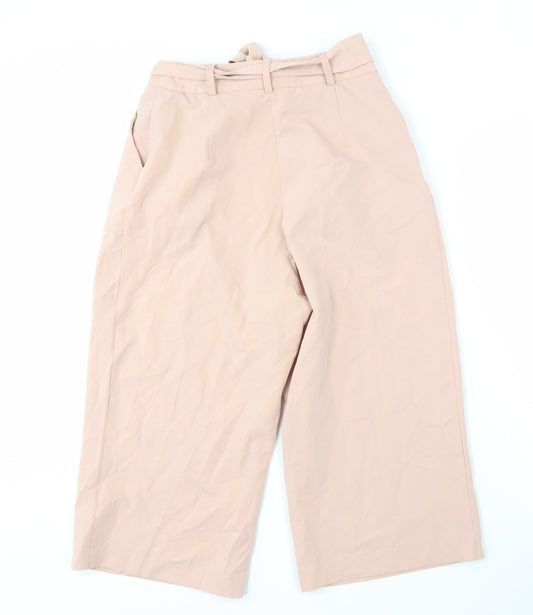 ASOS Women's Beige Wide-Leg Trousers, Size 8
