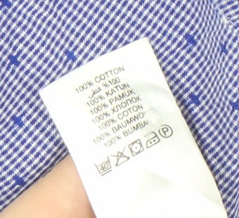 Jasper Conran Men's Blue Short-Sleeve Shirt M