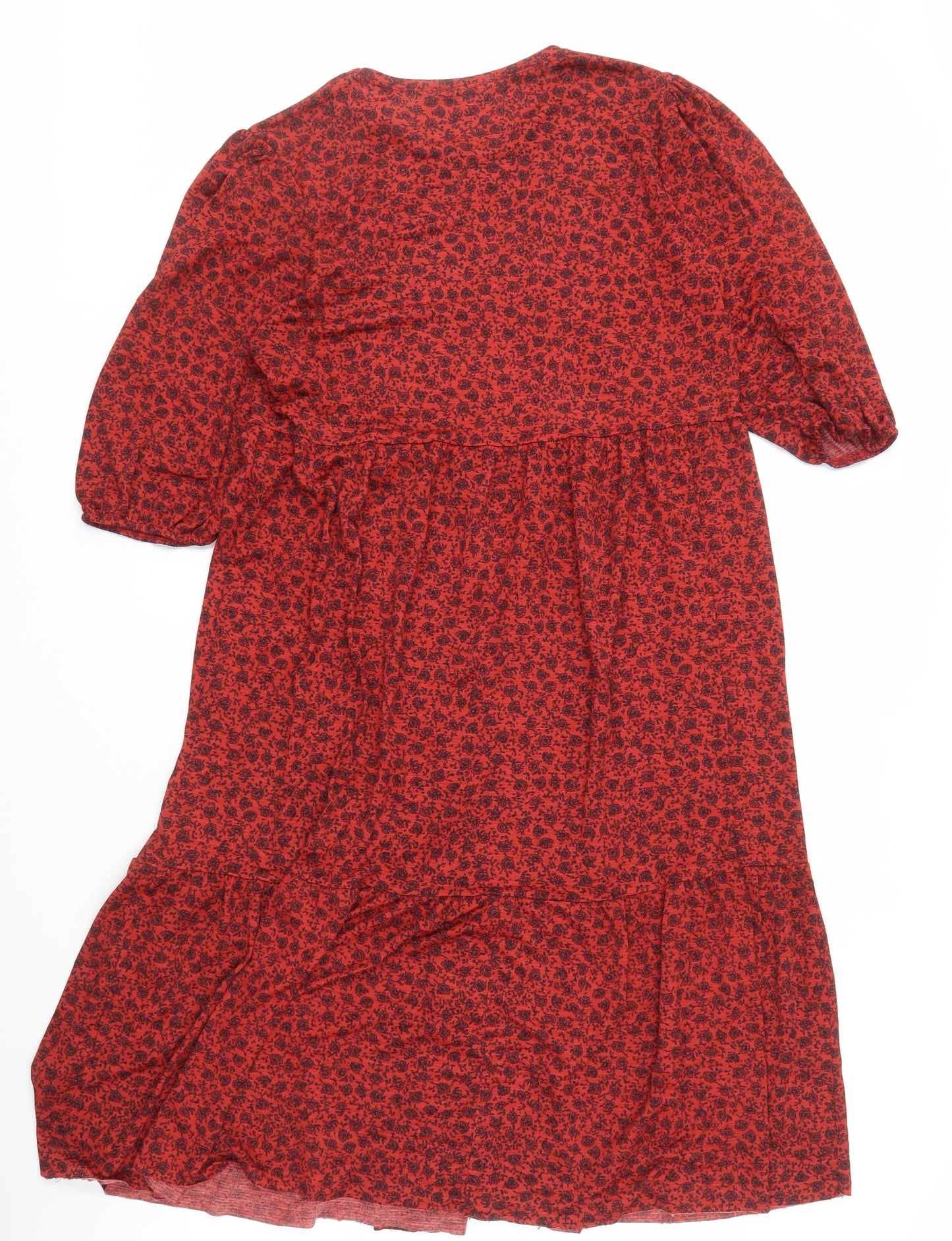 ZARA Women's Red Floral Dress Size L