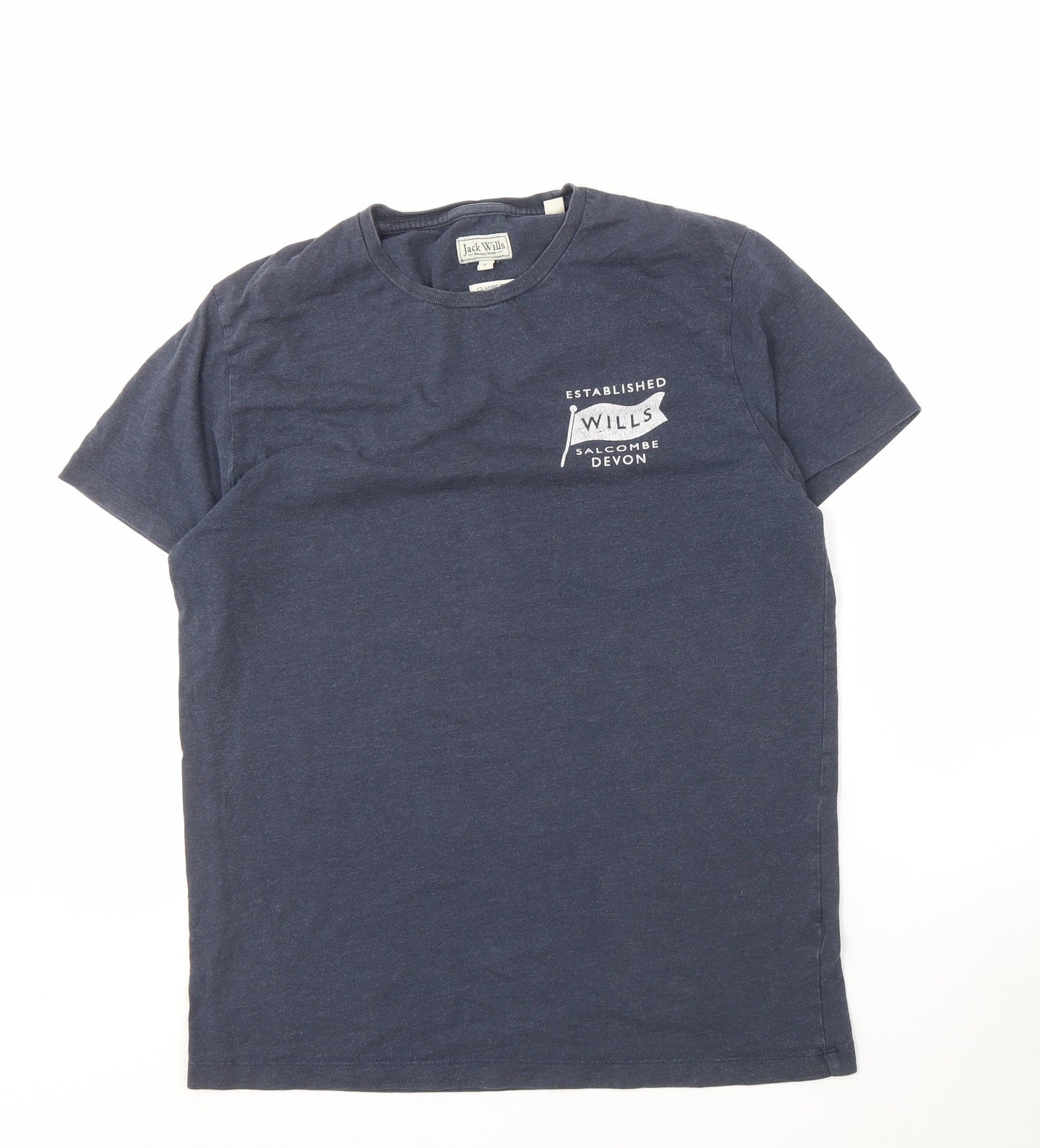 Jack Wills Men's Blue Crew Neck T-Shirt Size S