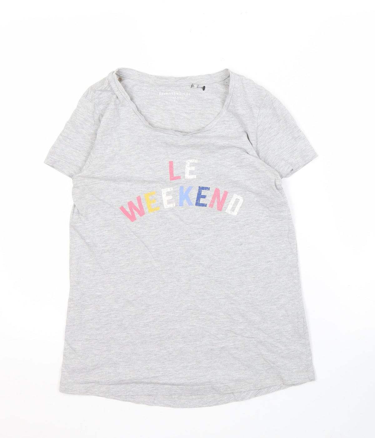 Additional front view of Principles Women Grey Short Sleeve T-Shirt, size 8