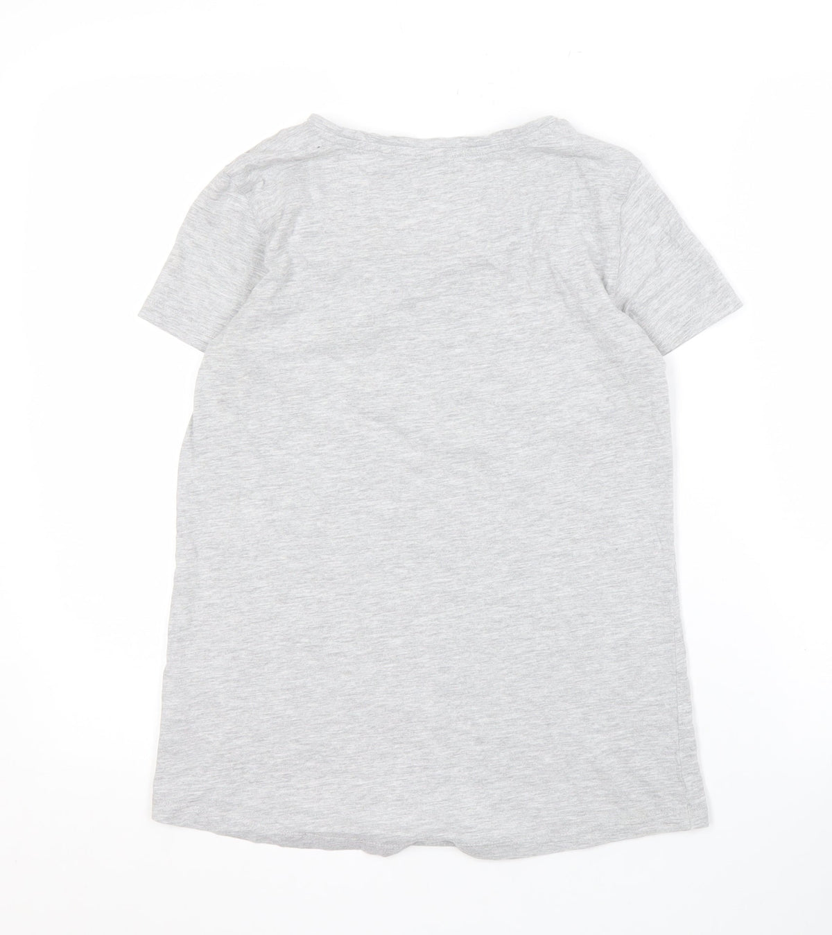 Back view of Principles Women Grey Short Sleeve T-Shirt, size 8