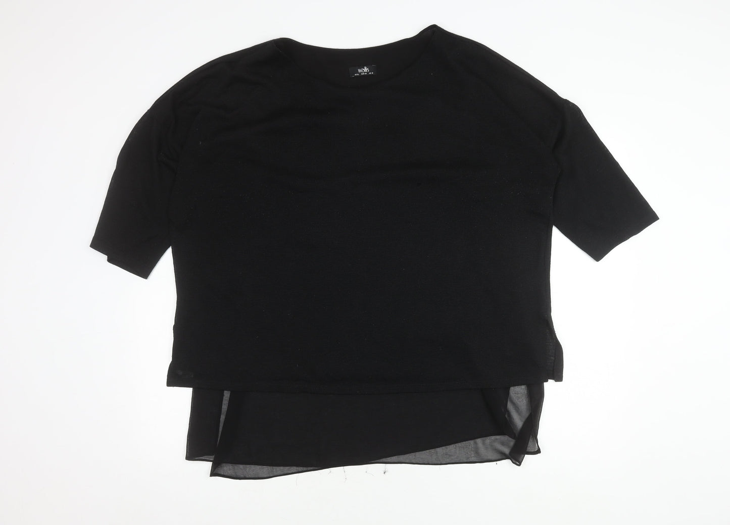 Wallis Women's Black Knit Top XL
