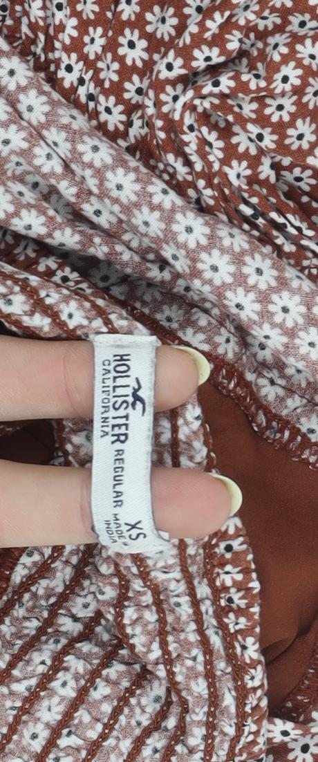 Hollister Women’s Brown XS A-Line Floral Dress