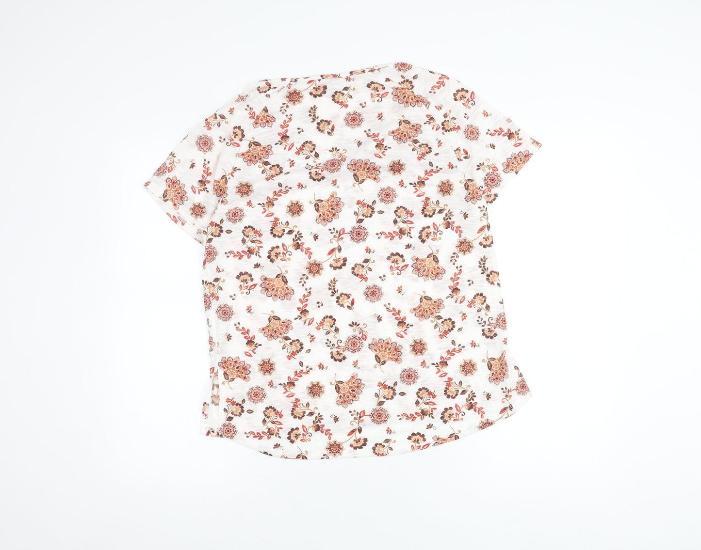 Per Una Women's Ivory Floral V-Neck T-Shirt