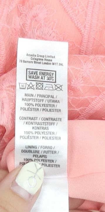 Dorothy Perkins Women Pink Round Neck Top