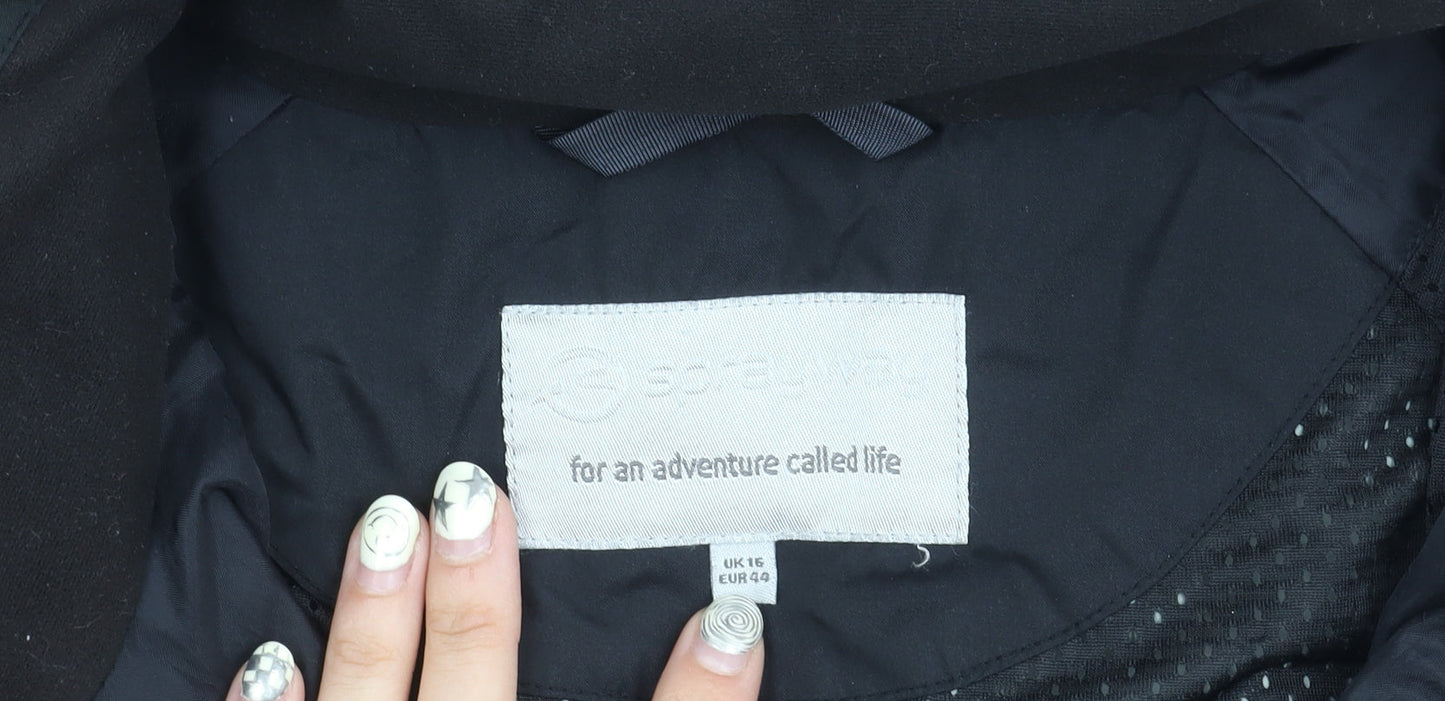 Sprayway Women's Black Zip Hooded Jacket Size 16