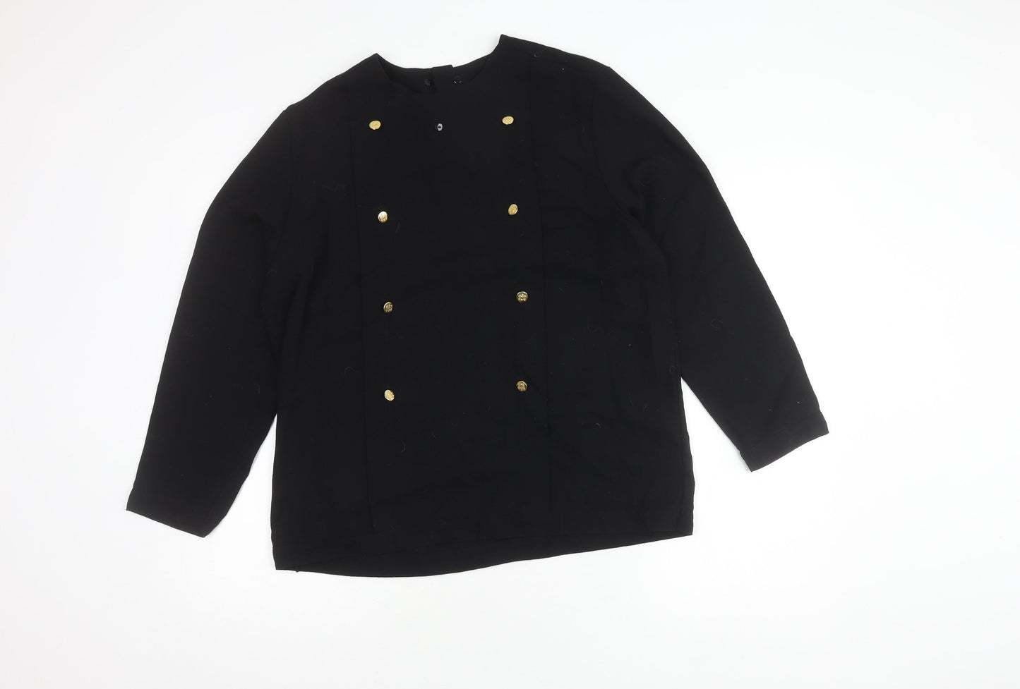 St Michael Women's Black Blouse Size 16 - Classic Style