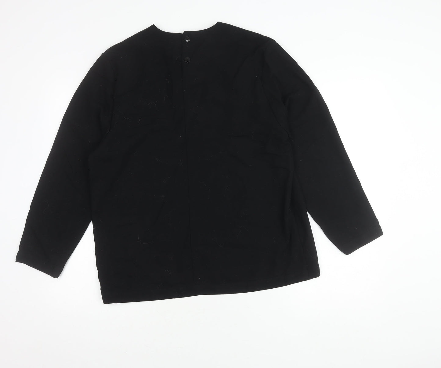 St Michael Women's Black Blouse Size 16 - Classic Style