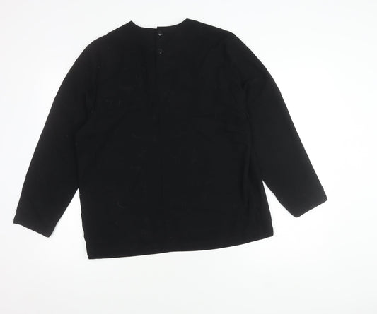 St Michael Women's Black Blouse Size 16 - Classic Style