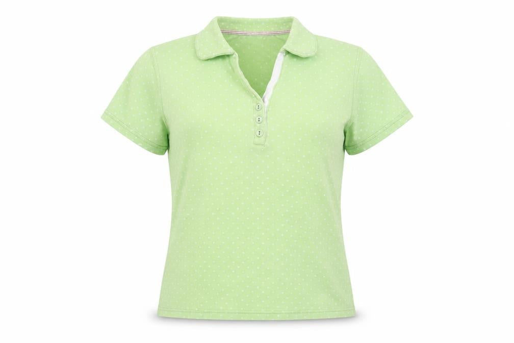 Womens UK Size 10-12 EWM Pure Classics Green Cotton Polo