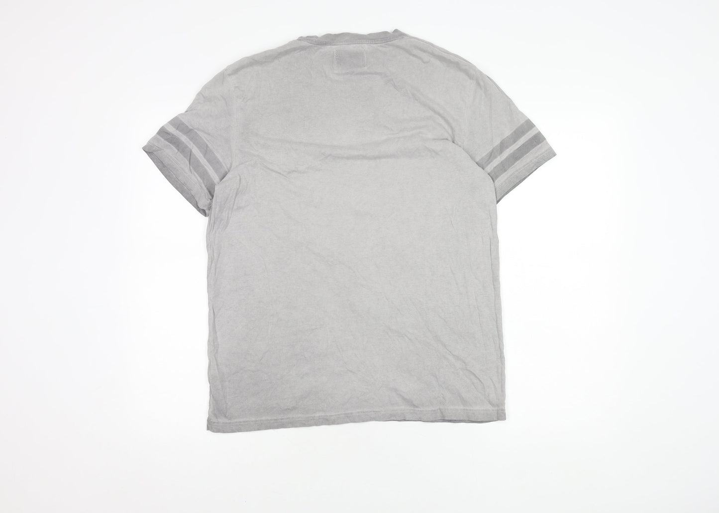 Burton Menswear Men's Grey Graphic T-Shirt, Size M