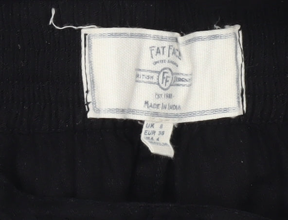 Fat Face Women's Black Trousers Size 8, Viscose, Elastic Waist