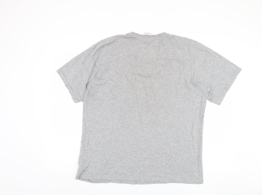 Adidas Men's Grey Graphic Print T-Shirt, XL, Sports Style