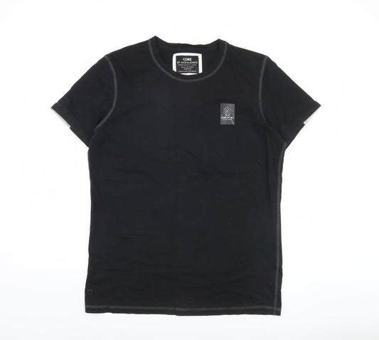 Jack & Jones Men’s Black Crew Neck T-Shirt - Size L