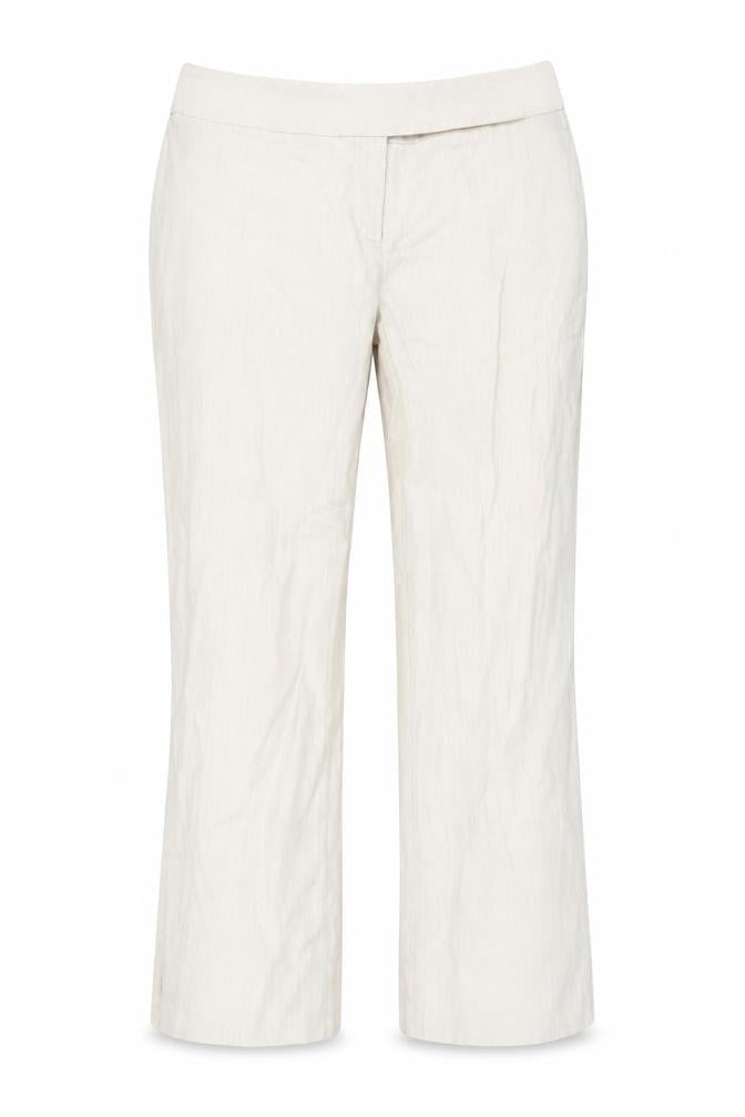 Ipekyol Women's Beige Trousers Size 12 Casual Cotton Linen