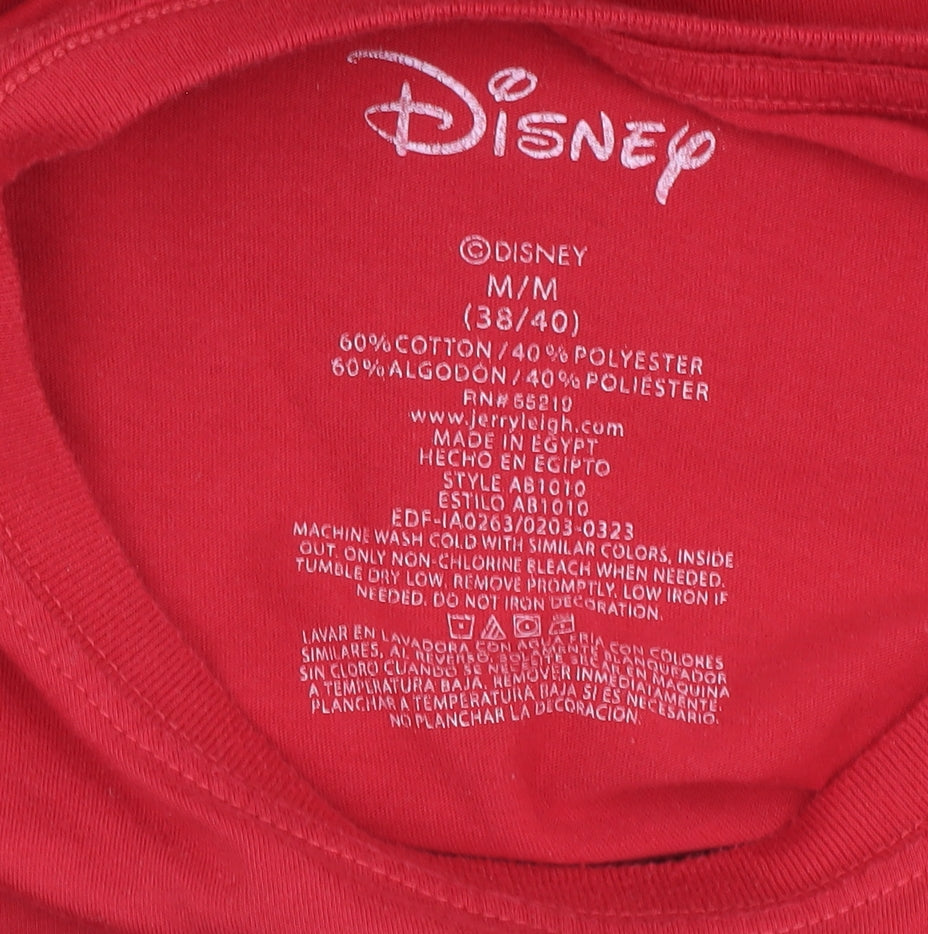 Disney Men's Red Graphic Tee M Mickey & Friends 2023