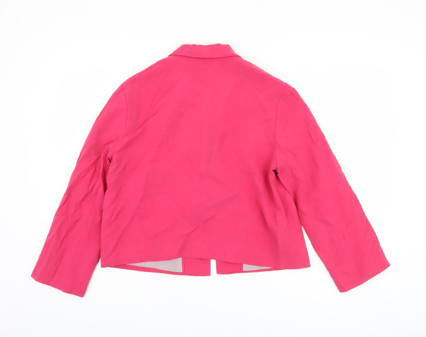 Jaeger Women's Pink Blazer, UK 12, Silk & Linen Blend