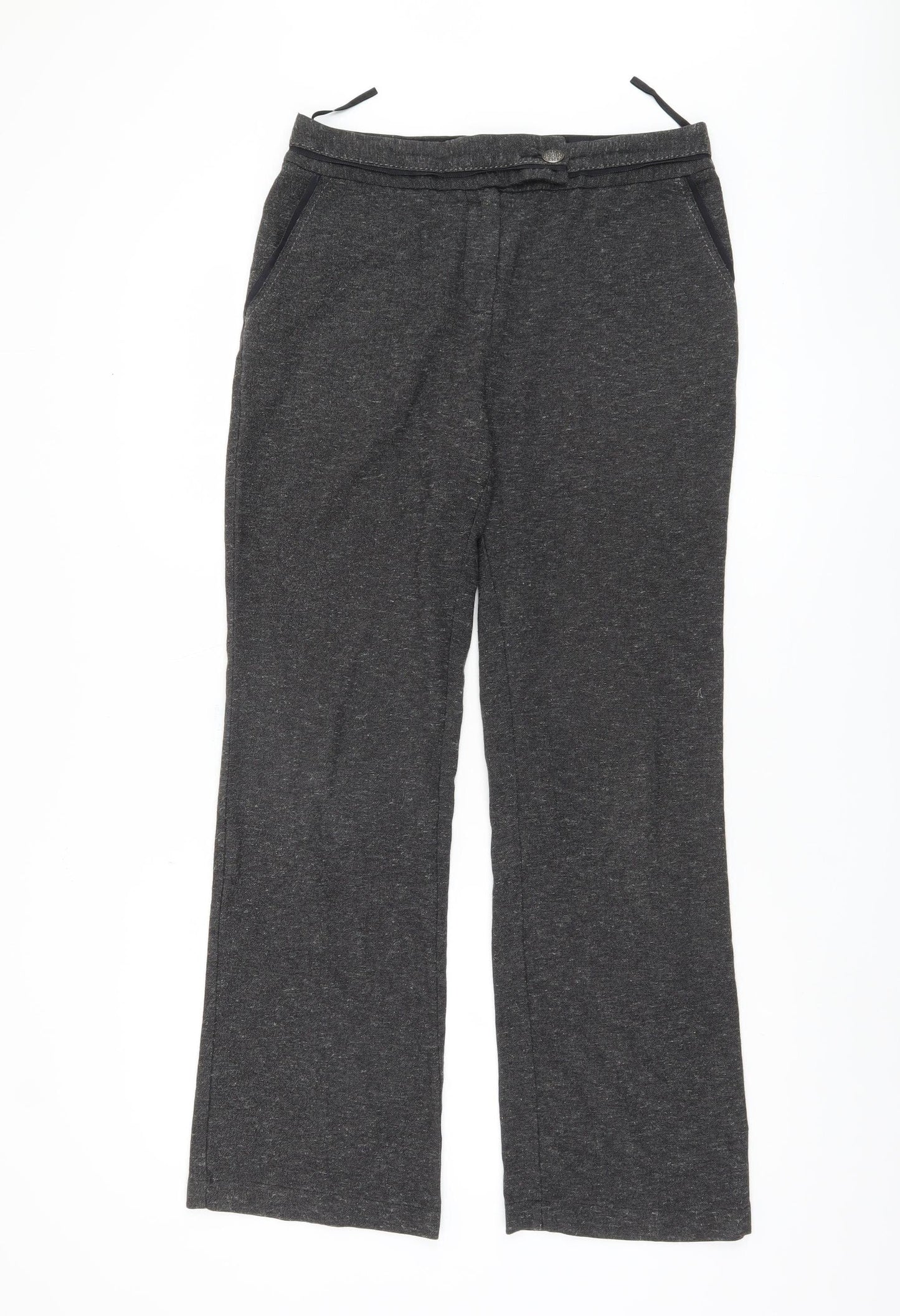 Marks and Spencer Grey Women's Trousers, Size 10, Straight Leg