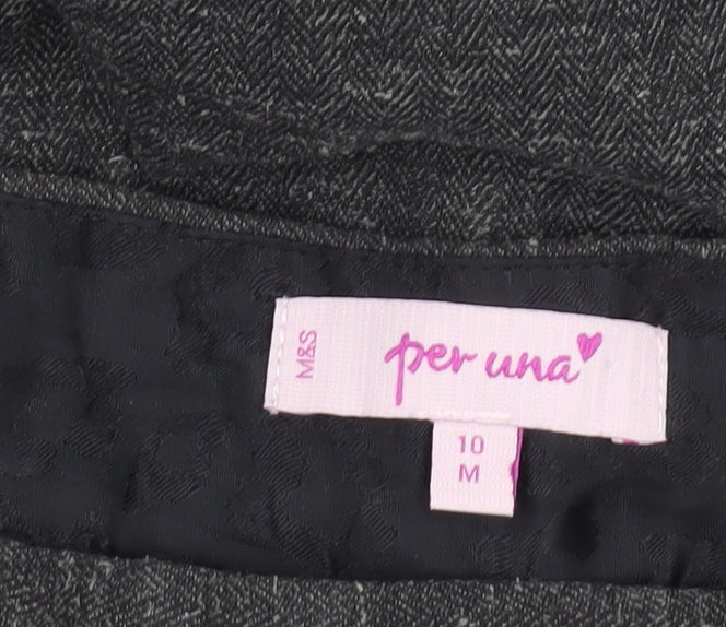 Marks and Spencer Grey Women's Trousers, Size 10, Straight Leg