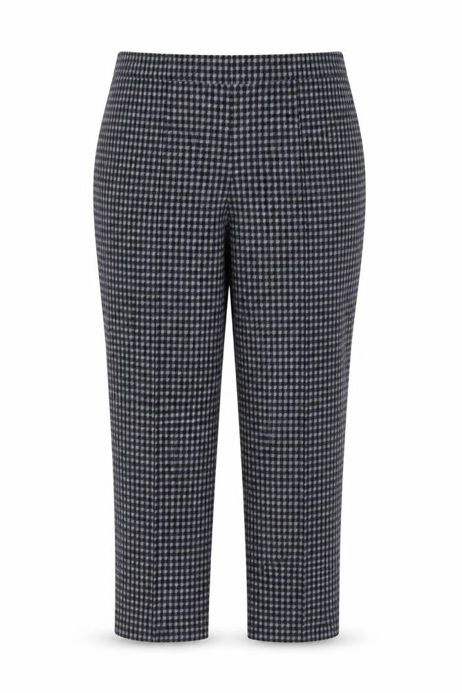 Marks and Spencer Grey Checked Women's Trousers Size 16